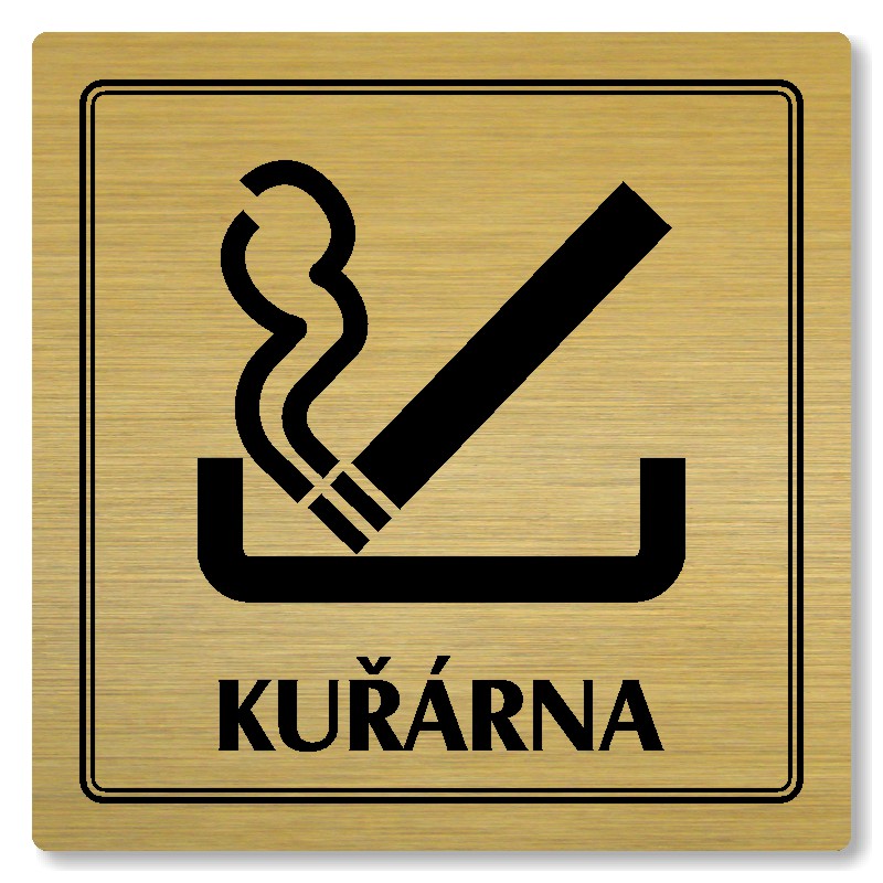 Kuřárna, 100x100mm, zlatá, Utah